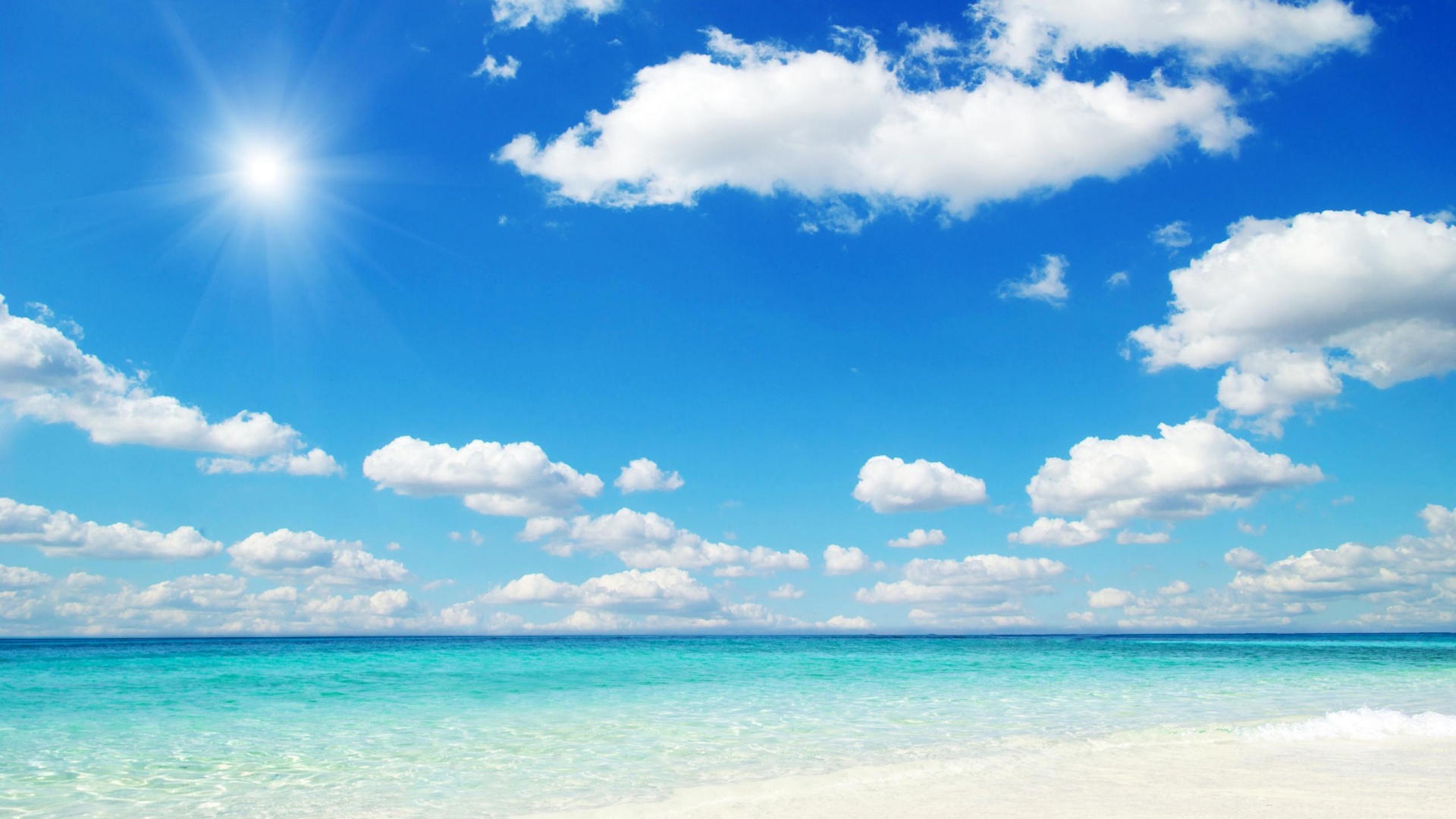 Beautiful Beach and Blue Sky Wallpaper - influence FM